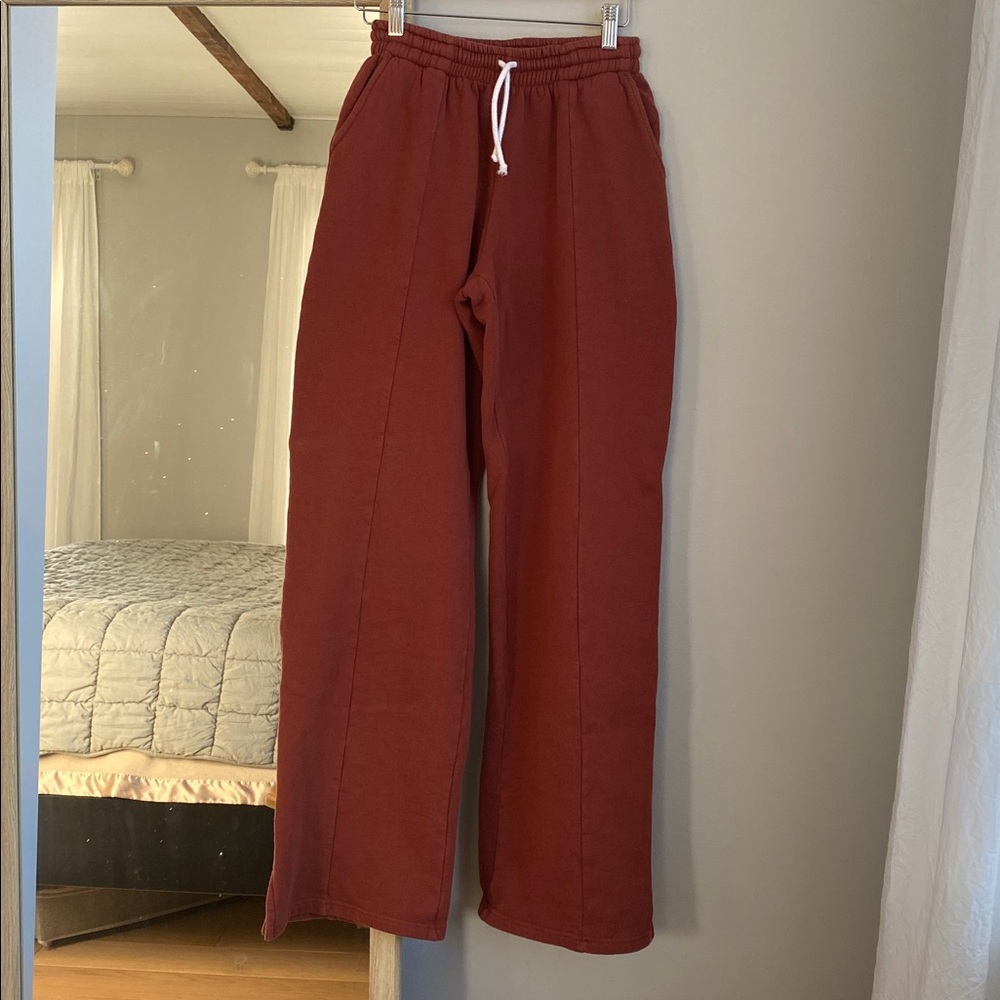 Heavy Manners Straight Leg Sweatpant Maroon